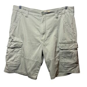 Wrangler Authentics Cargo Shorts Relaxed Fit Casual Olive Green Size 38